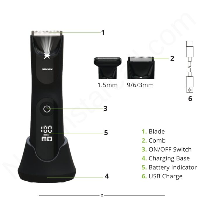 Green Lion Sensitive Duo Hair Trimmer - Image 2
