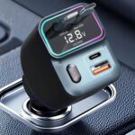 Porodo 65W Car Charger Dual Retractable Cable - Image 3