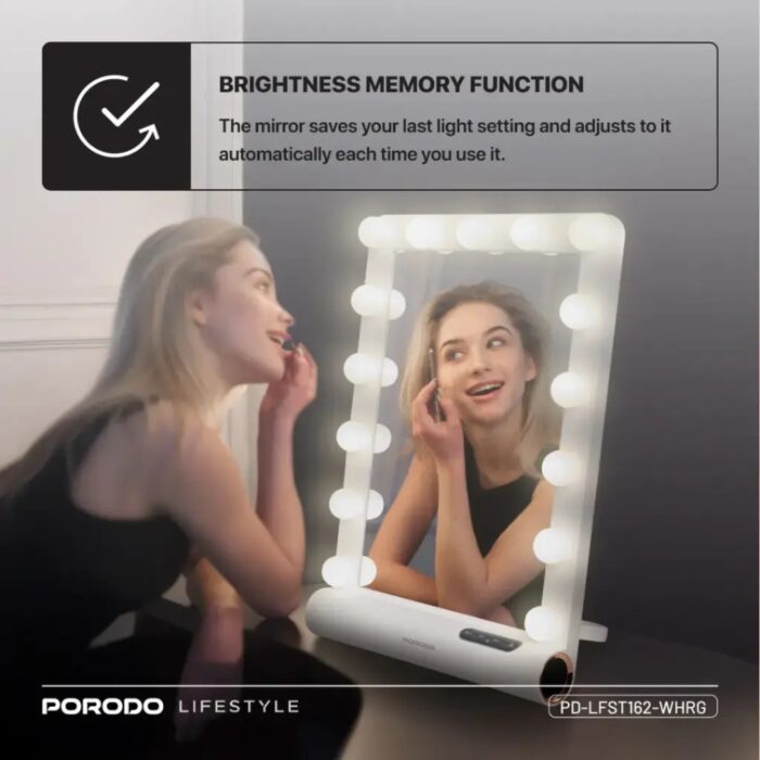 Porodo Lifestyle Hollywood Vanity Lighted Mirror - Image 5