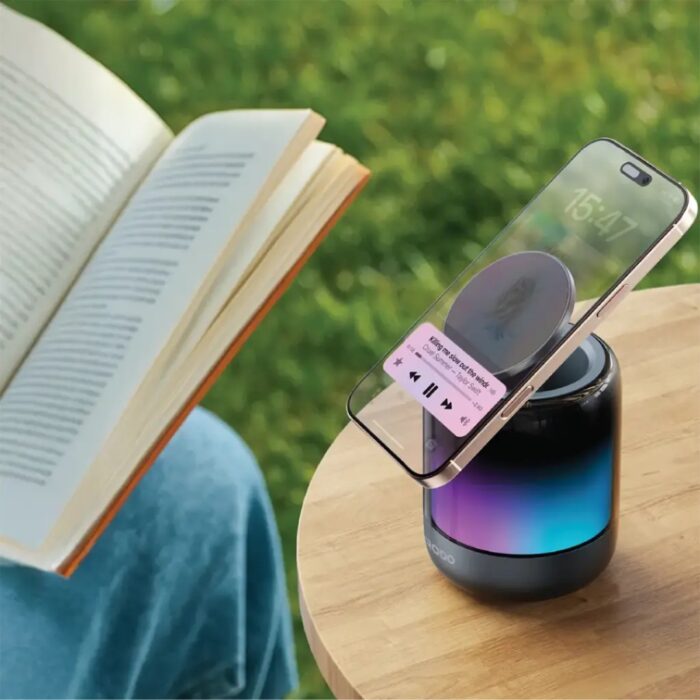 Porodo SyncGlow Speaker & Phone Holder with Rhythmic Lights - Image 3
