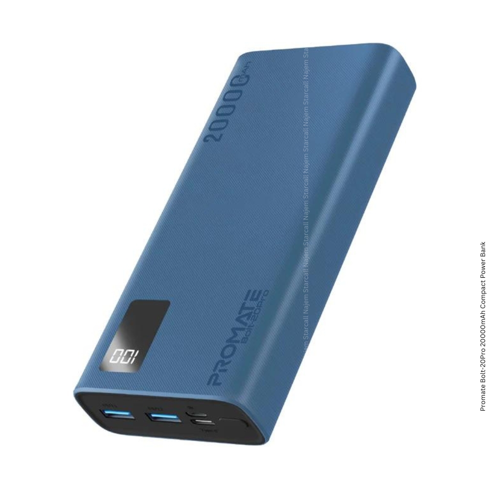 xr:d:DAFcRXaID4k:19,j:338425095,t:23030715 Promate Bolt-20Pro 20000mAh Compact Power Bank - Image 1