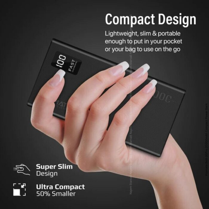 Promate Bolt-20Pro 20000mAh Compact Power Bank - Image 5