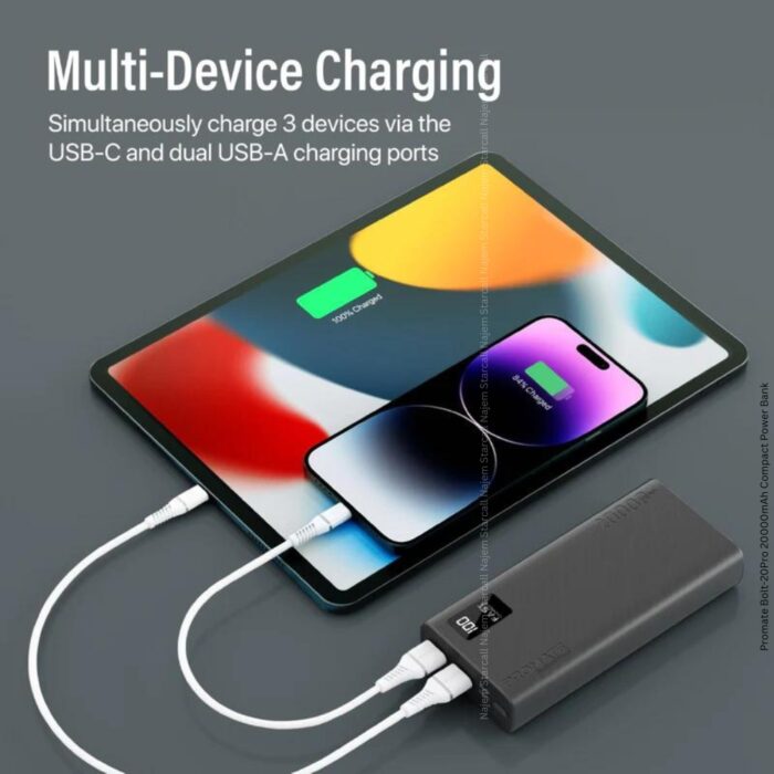 Promate Bolt-20Pro 20000mAh Compact Power Bank - Image 6