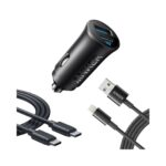 Anker Ultra Compact Car Charger 30W with 2 Cables