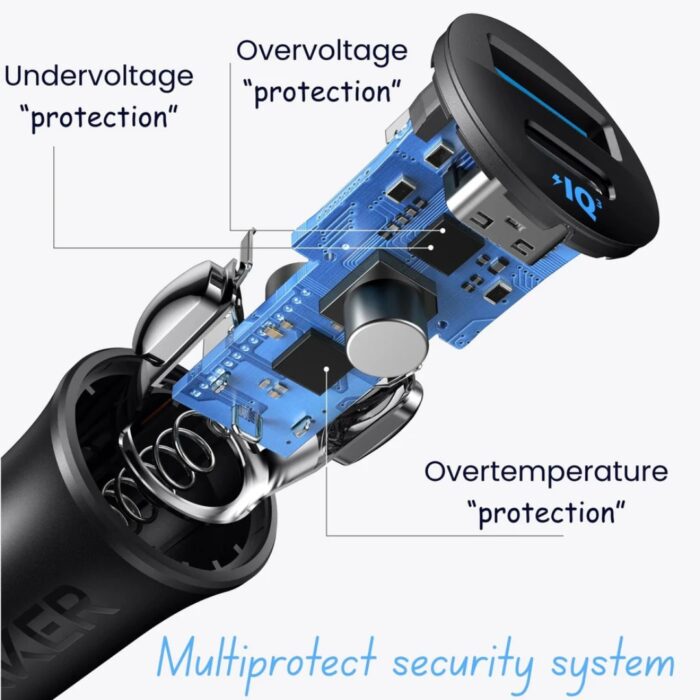 Anker Ultra Compact Car Charger 30W with 2 Cables - Image 2
