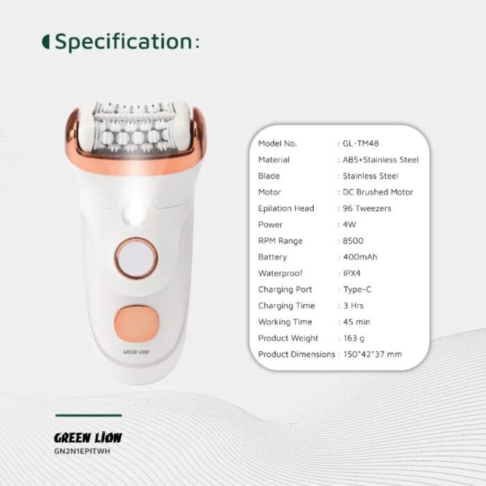 Green Lion 2 in 1 Epilator Shave, Trim, Epilate - Image 9