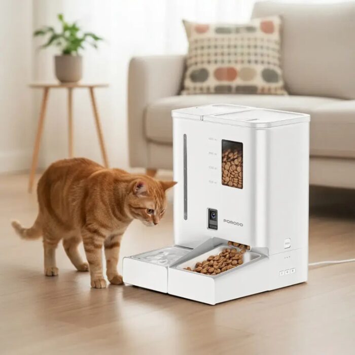 Porodo Petmate Automatic Pet Feeder with Wi-Fi, Camera & App Control - Image 3