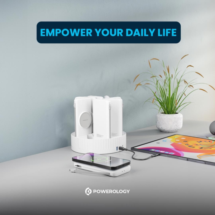 Powerology 8 in 1 Station 10000mAh PD 120W QC Wireless Power Bank - Image 3