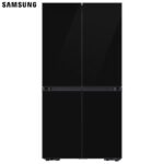 Samsung Bespoke T Style Black Glass French Door Refrigerator, 602L Net Capacity | RF65DB90B022LV