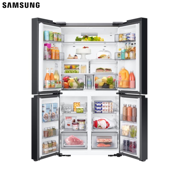 Samsung Bespoke T Style Black Glass French Door Refrigerator, 602L Net Capacity | RF65DB90B022LV - Image 3