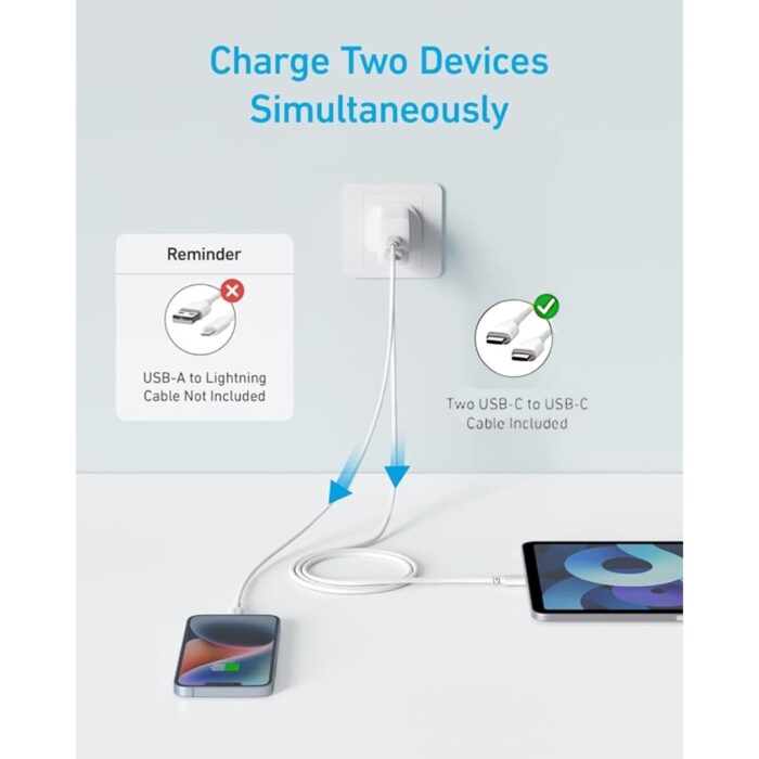 Anker Select Charger 20W, 2-Port with USB-C Cable - Image 4