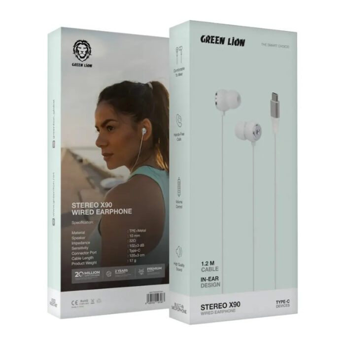 Green Lion Stereo X90 Type-C Wired Earphone - Image 4