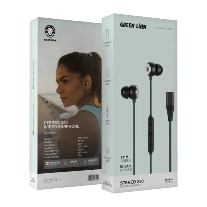 Green Lion Stereo X90 Type-C Wired Earphone - Image 2