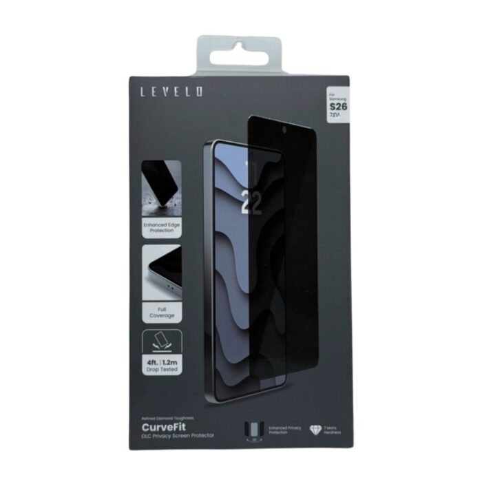 Levelo Curvefit DLC Privacy Glass for Samsung Galaxy S26 - Image 2