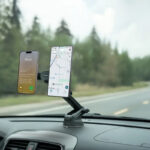 Porodo Dax-L Dual MagSafe Car Phone Mount with Adjustable Telescopic Arm - Image 3