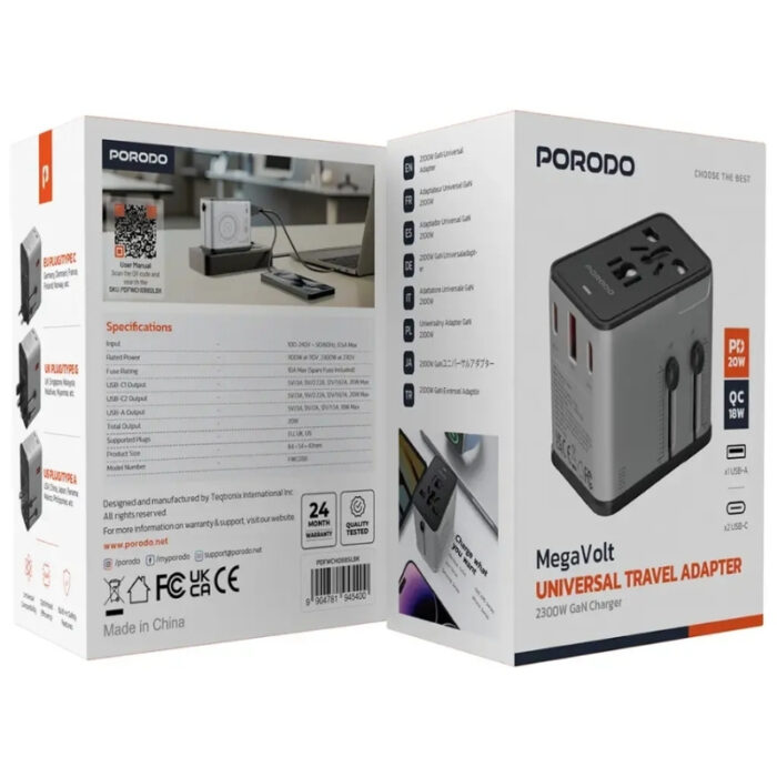 Porodo Mega Volt Universal Travel Adapter - Image 6