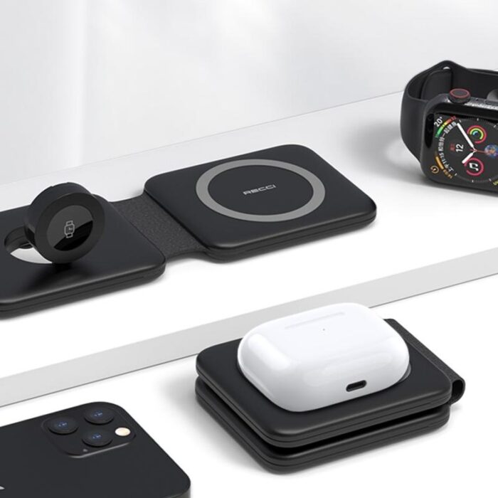 Recci Magnetic Wireless Charging 3 IN 1 Charger RCW-13 - Image 3