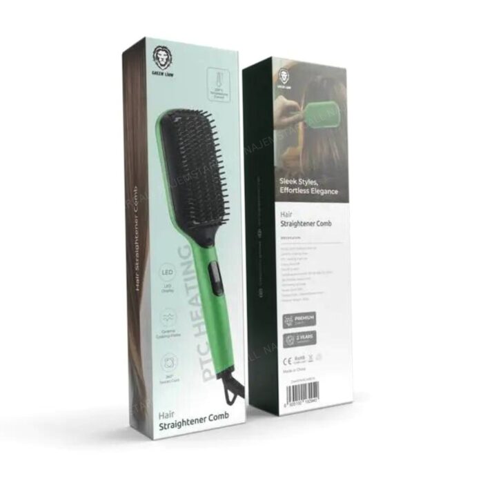 Green Lion Hair Straightener Comb - Image 3