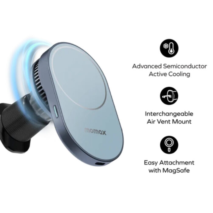 Momax 1-Move Q.Mag 25W Magnetic Wireless Charging Car Mount - Image 6