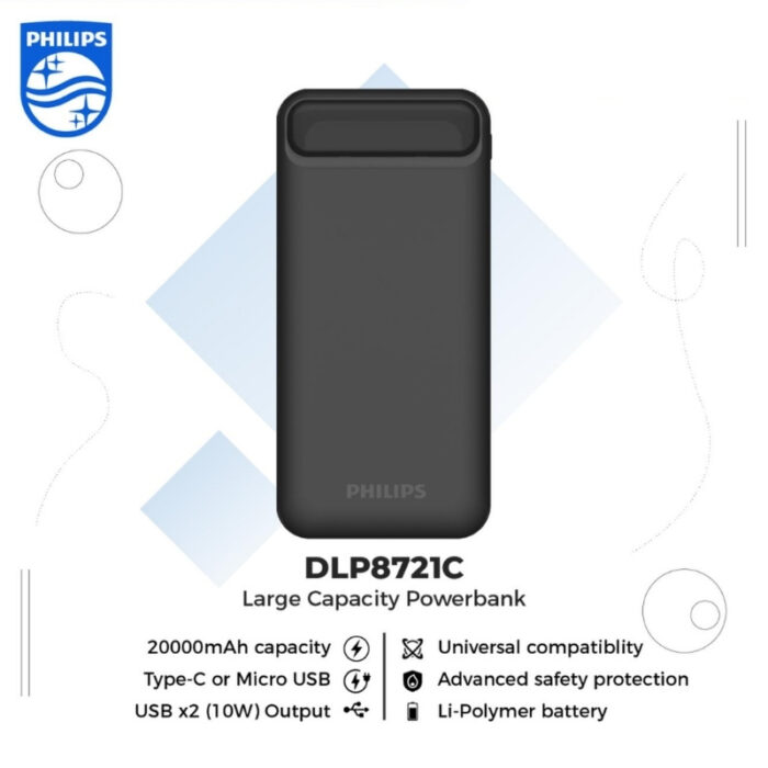 Philips DLP8721 Powerbank 20.000mAh Fast Charging Digital Display - Image 4