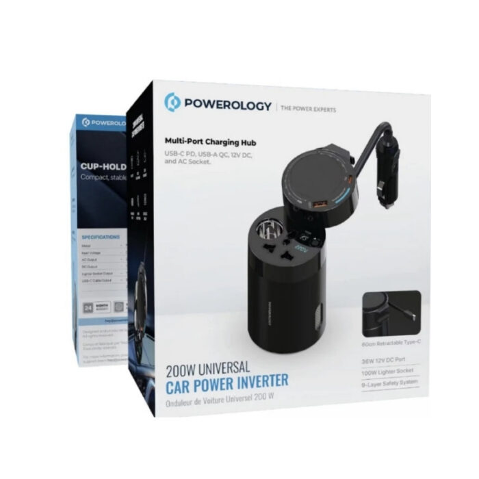 Powerology 200W Universal Car Power Inverter - Image 3