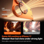 TORRAS AR Anti Reflection Full Coverage Camera Lens Protector for iPhone 17 Pro Max - Image 5