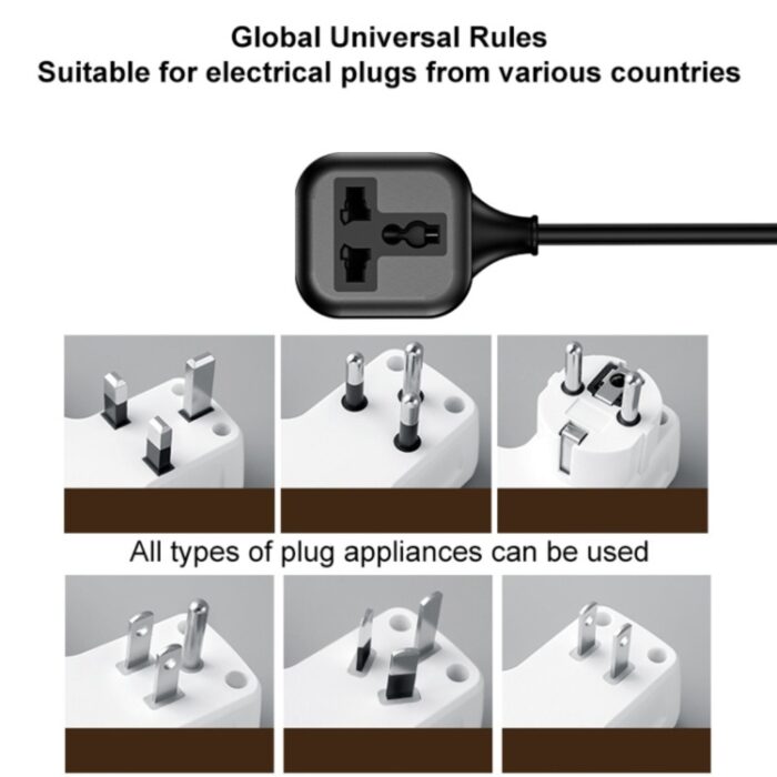 Yesido MC33 EU Plug to Universal Plug Power Extension Cable 5m - Image 4