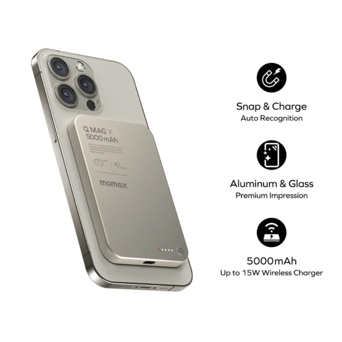 Momax Q Mag X Magnetic Wireless Battery Pack 5000mAh - Image 7