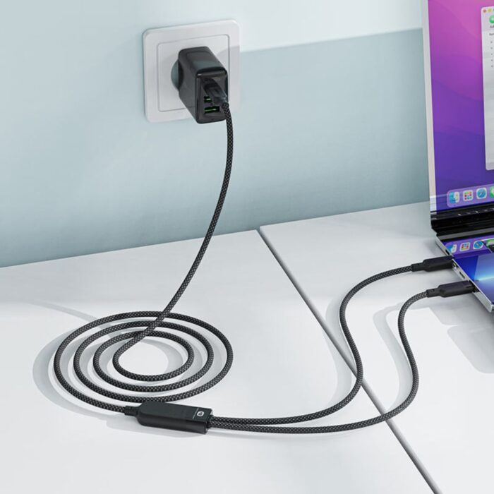 ACEFAST Charging Data Cable C5-11 USB-C to 2xUSB-C 100W - Image 4