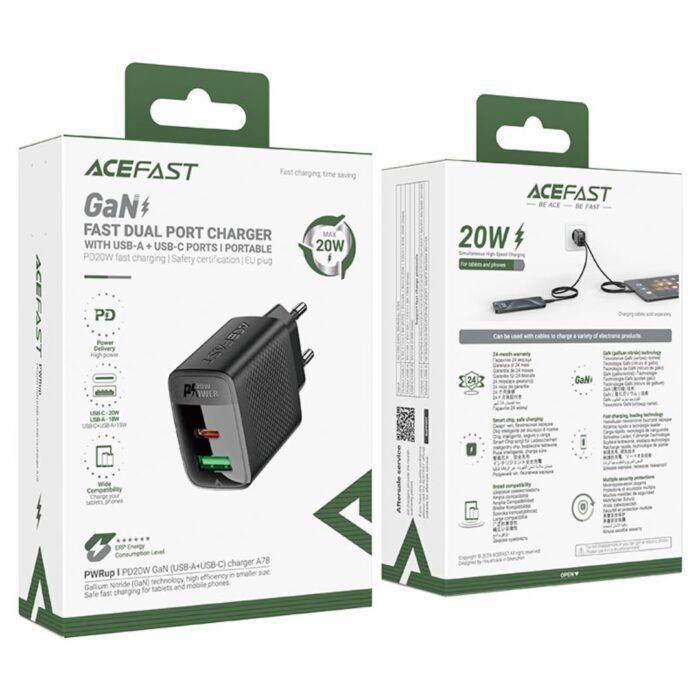 ACEFAST Fast Charge Wall Charger A78 PD20W GaN - Image 4