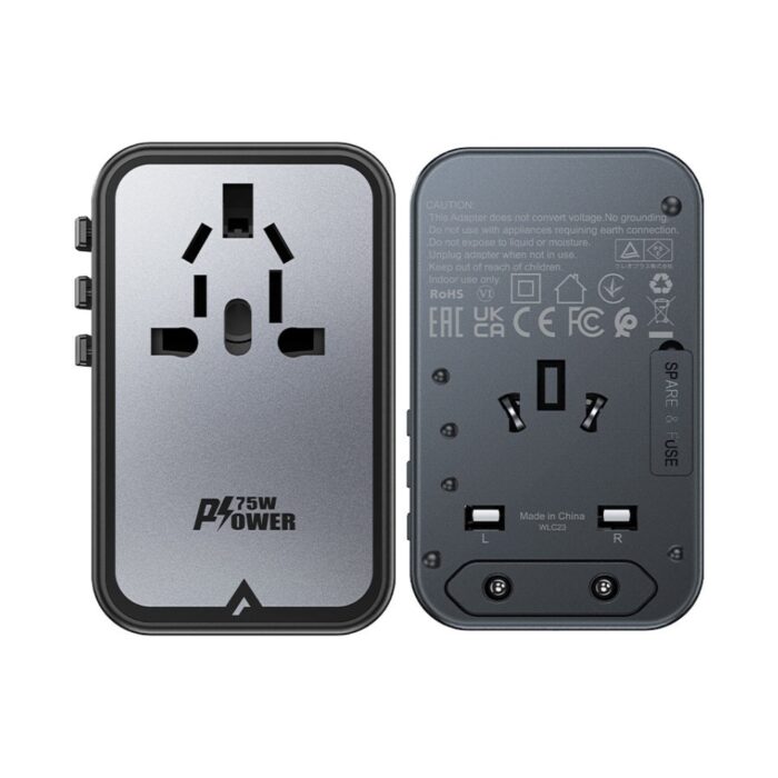 Acefast 2300W PD 75W GaN Travel Plug Adapter Z1 - Image 5