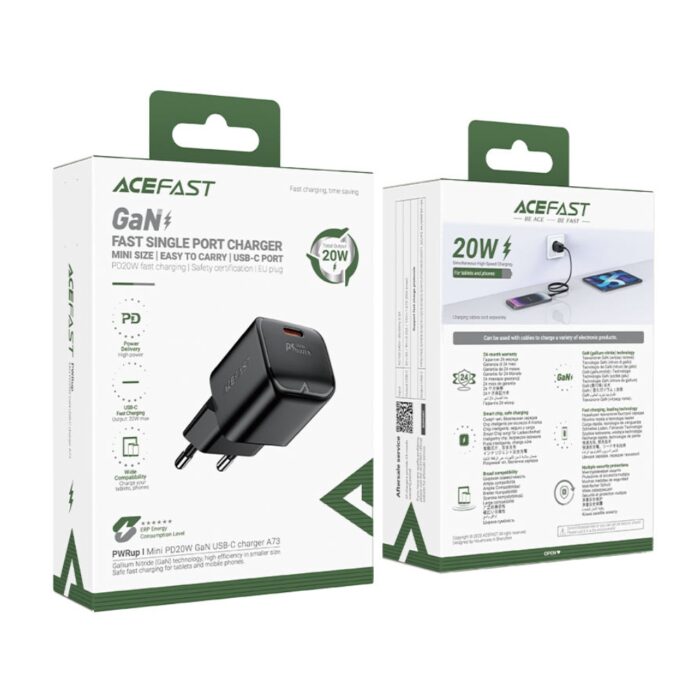 Acefast A73 mini PD 20W GaN Fast Charge Wall Charger - Image 4