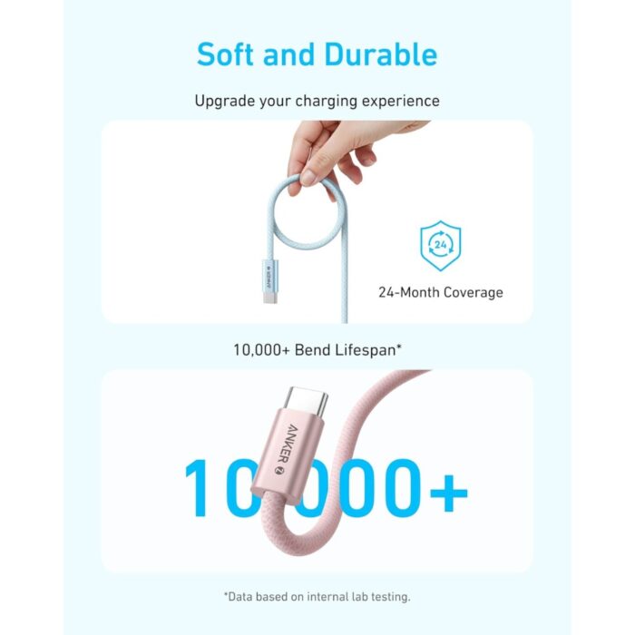 Anker Zolo 240W USB-C Braided Cable - Image 6