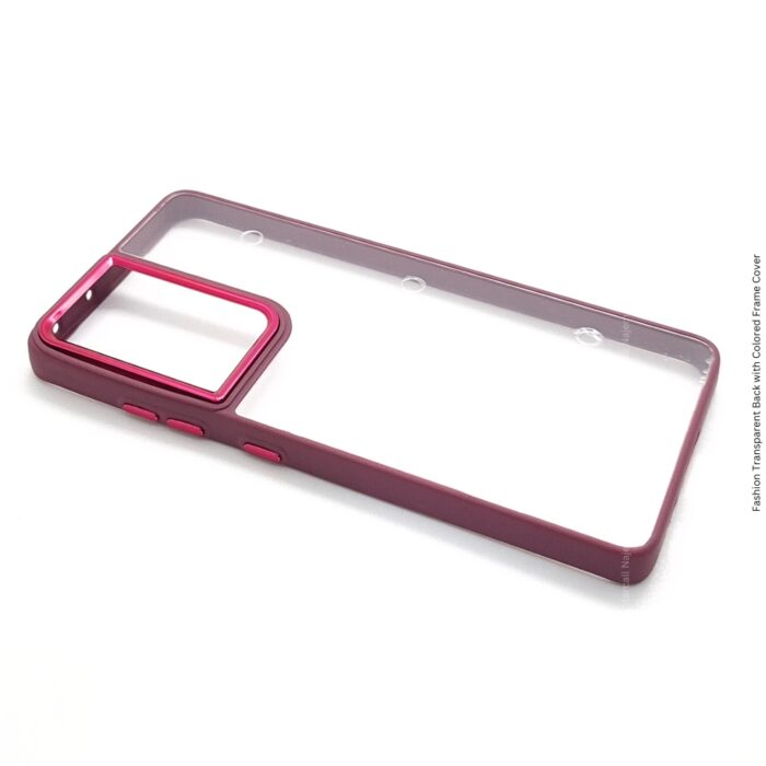 Fashion Transparent Back with Colored Frame Cover - for Samsung S21 and S21 Plus - Image 3
