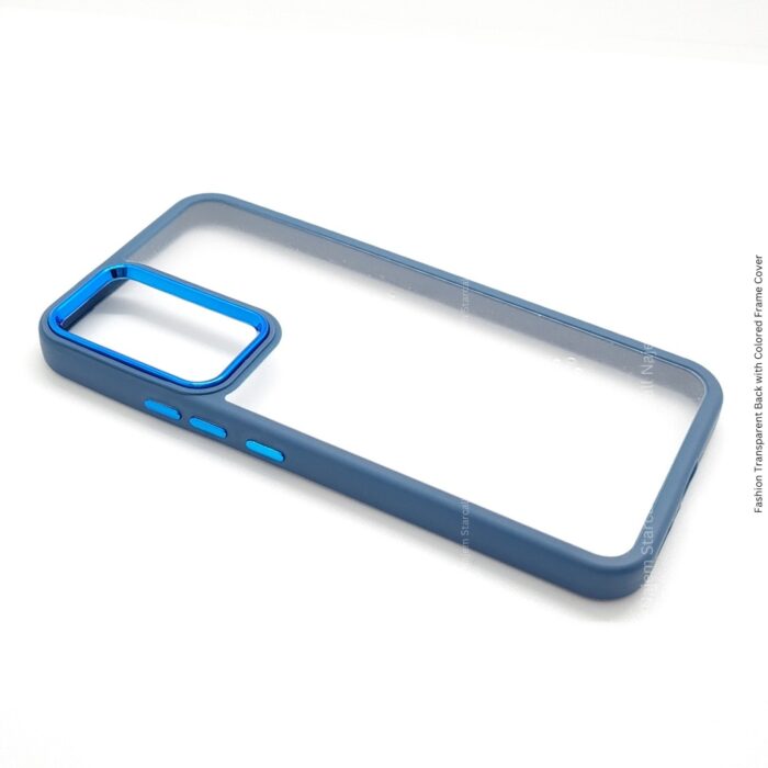 Fashion Transparent Back with Colored Frame Cover for Redmi Note 11 - Image 2