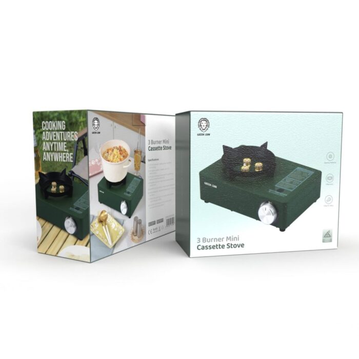 Green Lion 3 Mini Burner Cassette Stove -Windproof Style - Image 2