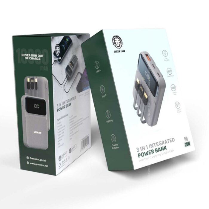Green Lion 3 in 1 10000mAh Power Bank - Image 4