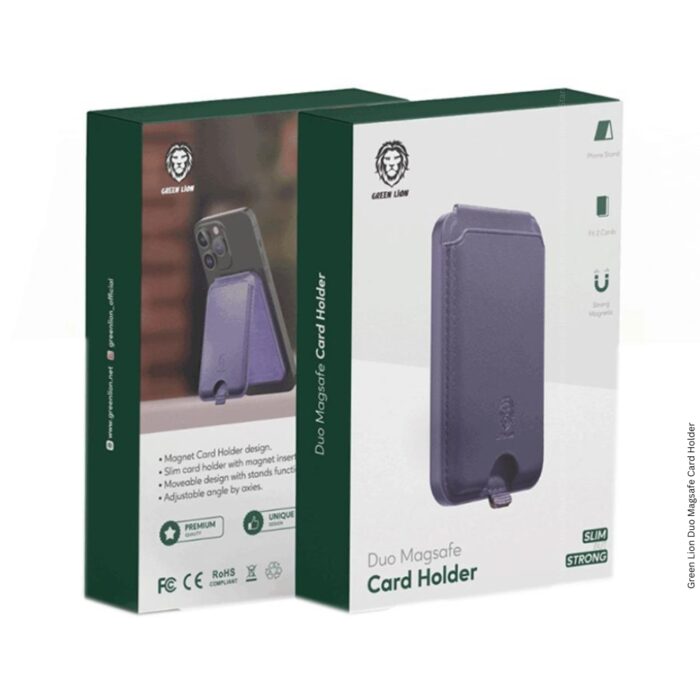 Green Lion Duo Magsafe Card Holder - Image 2