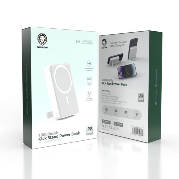 Green Lion Kick Stand Power Bank with Magsafe Charging 10000mAh PD 20W - Image 4