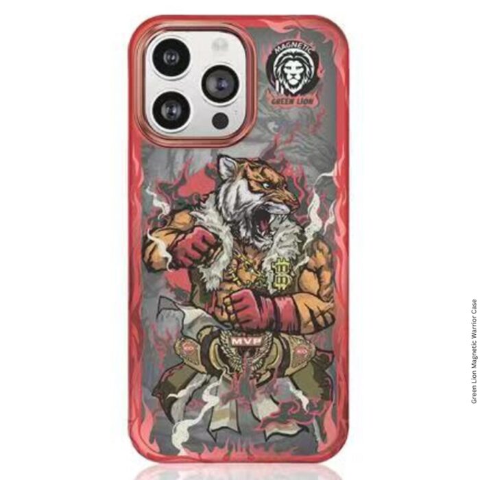 Green Lion Magnetic Warrior Case for iPhone 14 Pro - Image 2