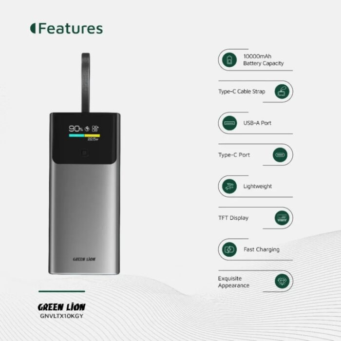 Green Lion Voltix 10000mAh Power Bank PD20W - Image 7