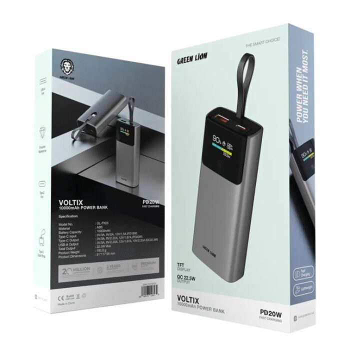 Green Lion Voltix 10000mAh Power Bank PD20W - Image 2