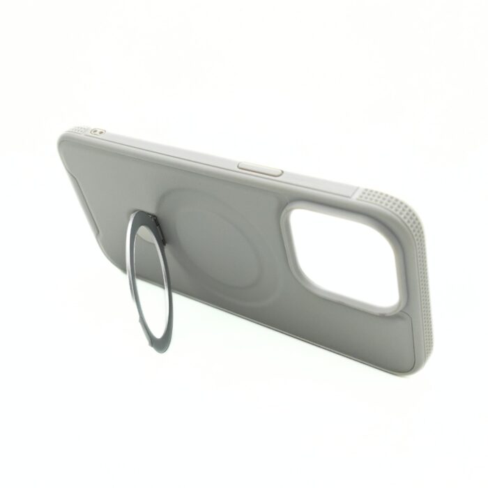 Henks Gripp Magnetic Kickstand Leather Case for iPhone 15 Pro Max - Image 5
