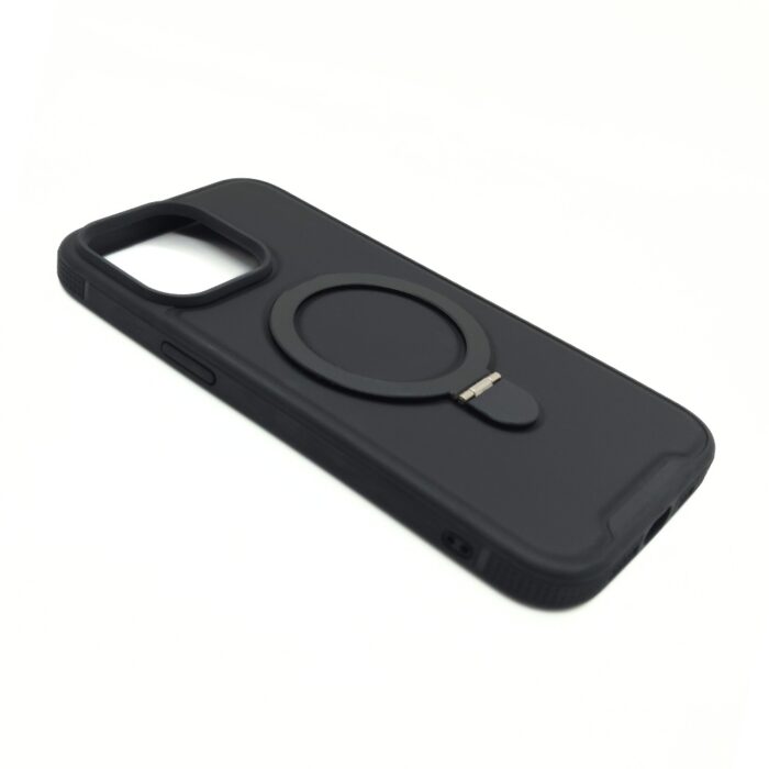Henks Gripp Magnetic Kickstand Leather Case for iPhone 15 Pro Max - Image 2
