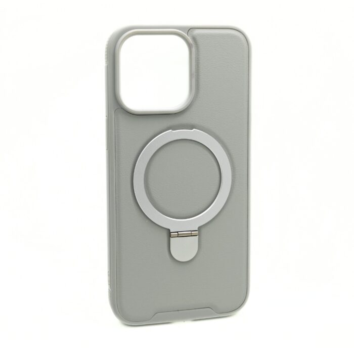 Henks Gripp Magnetic Kickstand Leather Case for iPhone 15 Pro Max - Image 3