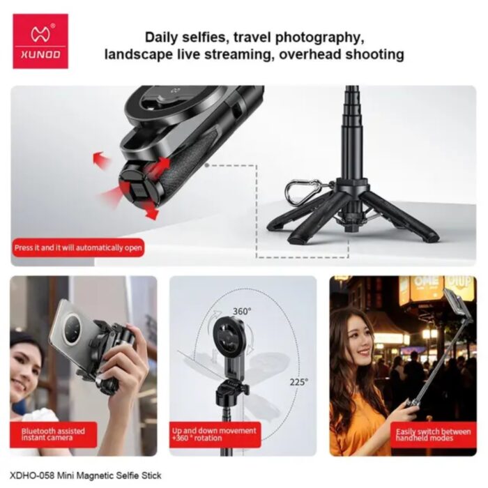 Xundd XDHO-058 Magnetic Mini Selfie Stick - Image 3
