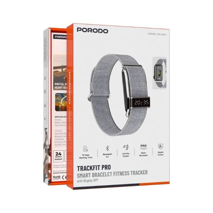 Porodo Trackfit Pro Smart Bracelet Fitness Tracker with Display App - Image 7