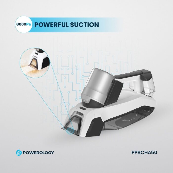 Powerology Cordless Spot Cleaner 60W - 8000Pa Suction and Water Spray - Image 6