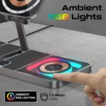 Promate AuraSlate-Trio Ultra-Slim Transparent 15W MagSafe Wireless Charging Station - Image 7