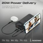 Promate AuraTorq-20 Ultra Slim 15W Wireless Charging Power Bank 20W PD and QC3.0 - Image 4